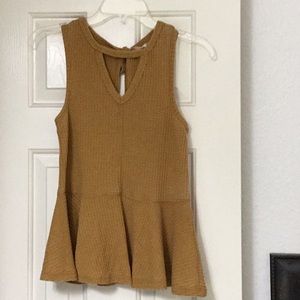 Altar”d State- mustard colored sleeveless top